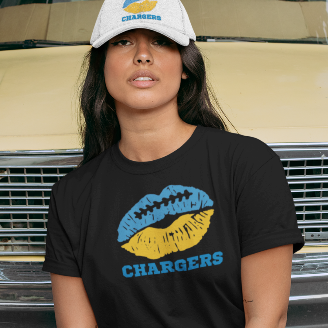 Women's Game Day T-Shirt - Lip-Themed Football Tee