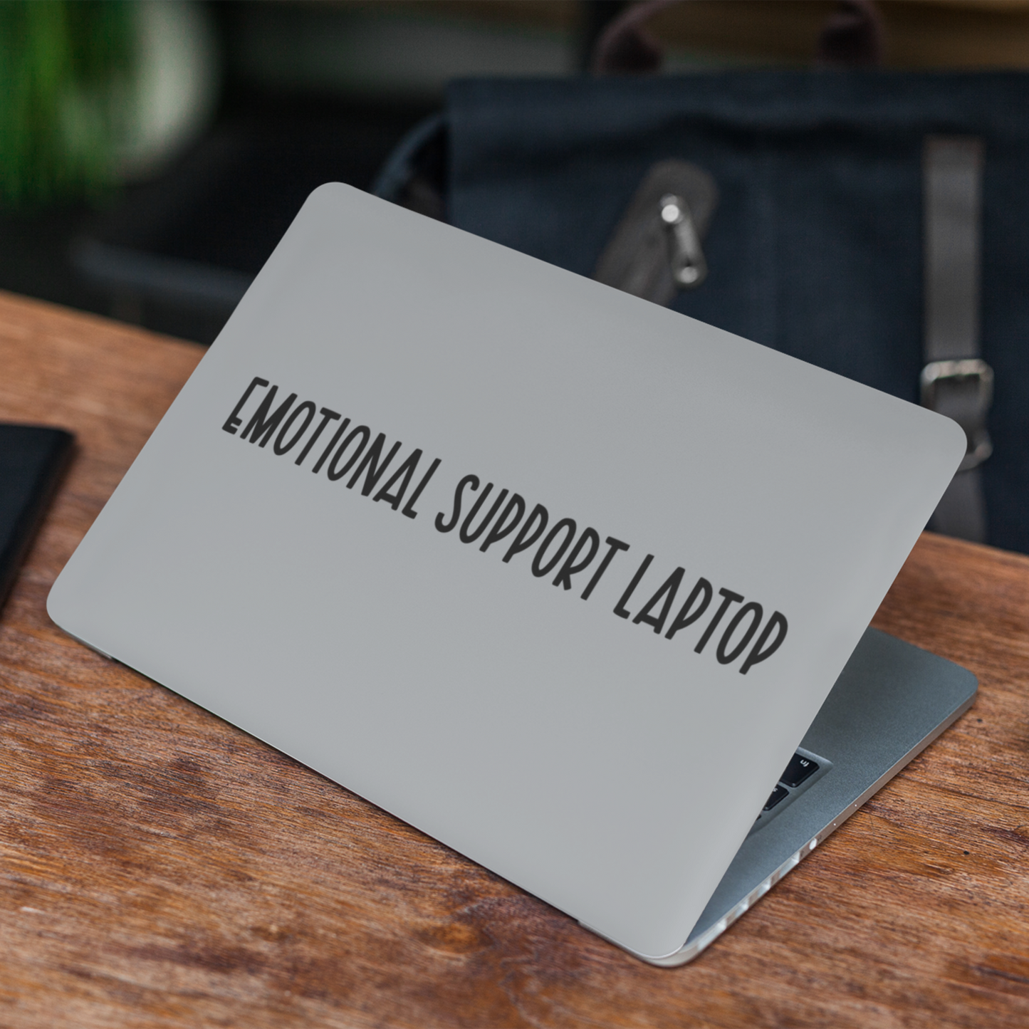 Aesthetic vinyl laptop decal in black, white, rose gold, and pastel pink in matte vinyl.