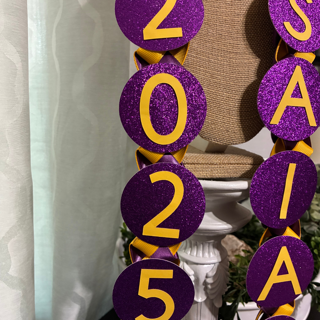 Ribbon lei for elementary school graduation gift, K–8 students