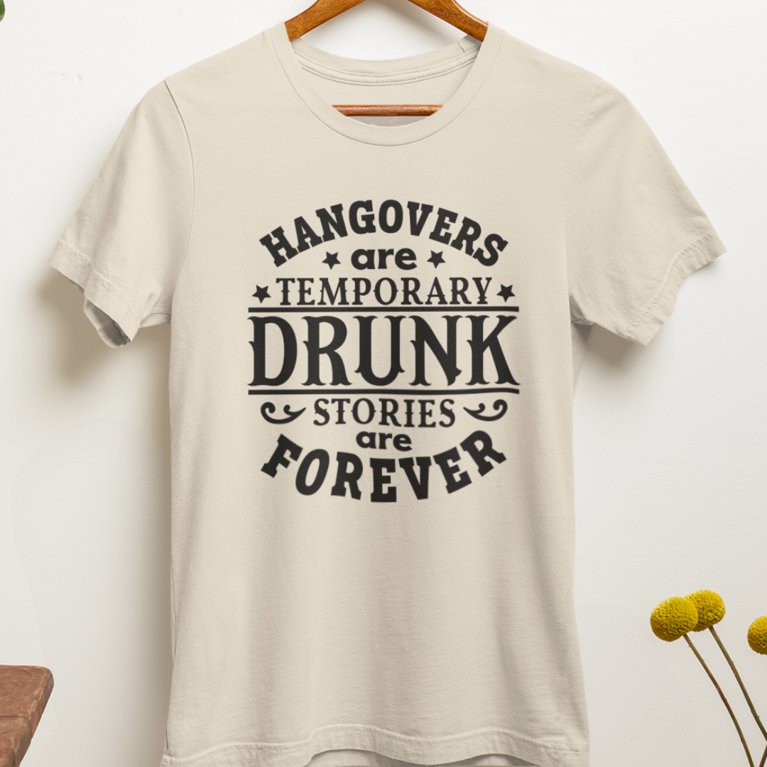 Hangover Recovery T-Shirt In Grey Funny Graphic Tee for Morning After. Available in many sizes and colors.
