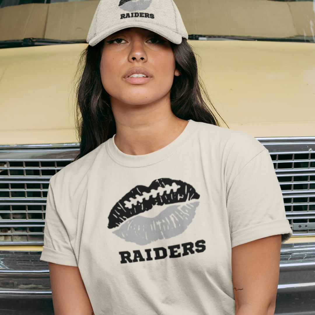 Women's Game Day T-Shirt - Lip-Themed Football Tee