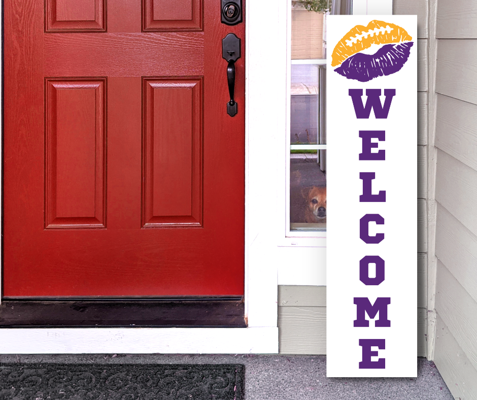NFL Porch Leaner - Lip & Welcome Sign