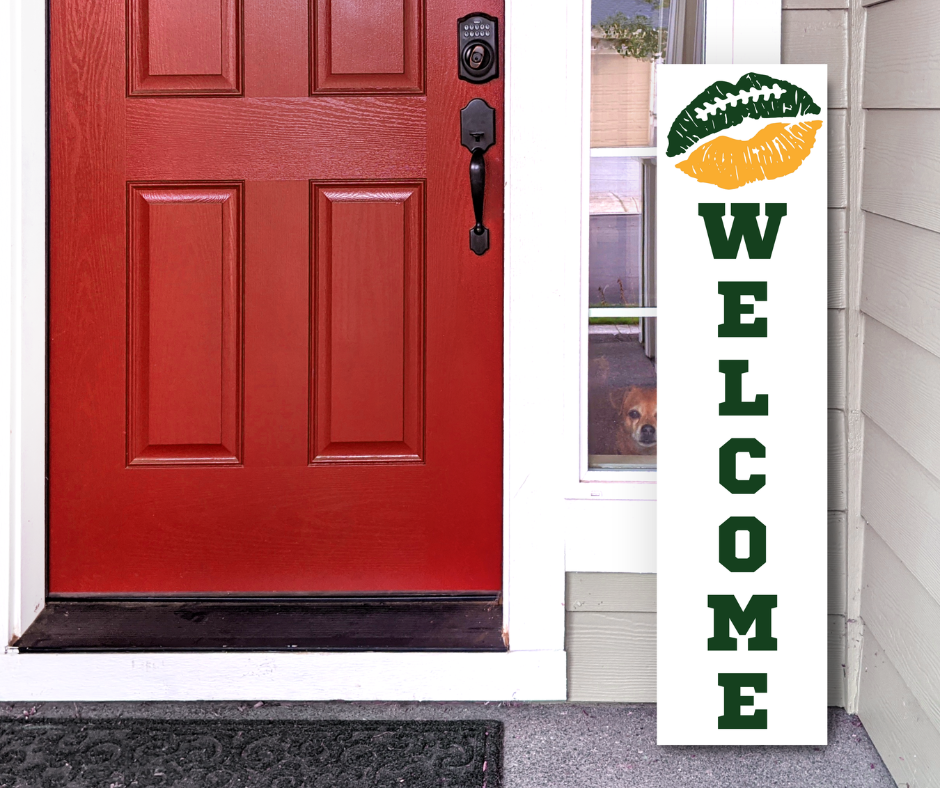 NFL Porch Leaner - Lip & Welcome Sign