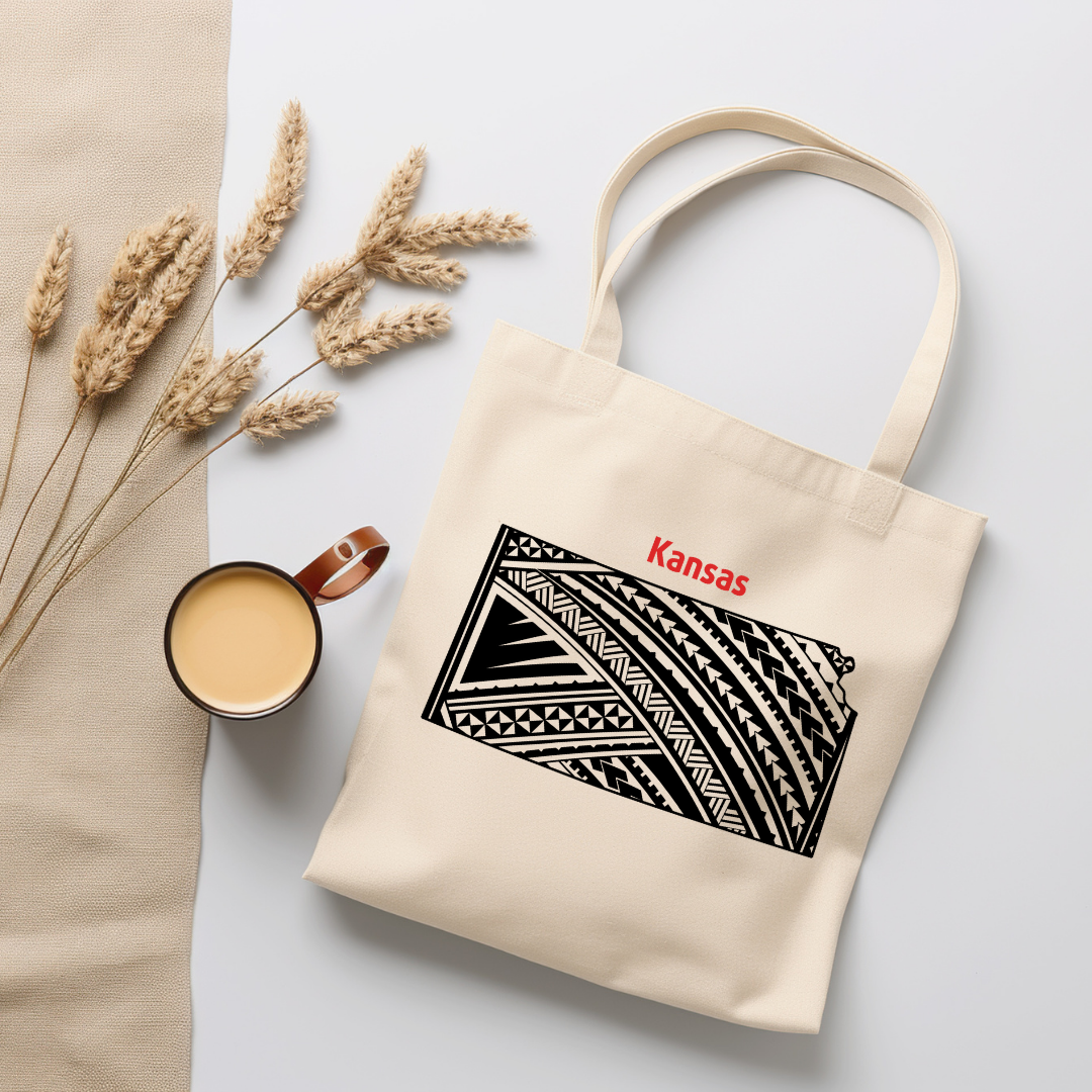 Polynesian State Map Tote Bag-50 State Design Bag