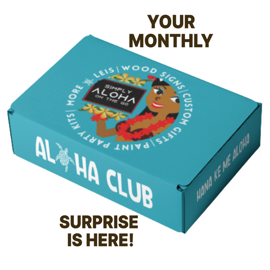 Aloha Subscription Monthly Box – DIY Family Craft Kit with seasonal projects and mystery crafts for the whole family, free shipping . Perfect gift idea for any occasion by Simply Aloha On The Go™!