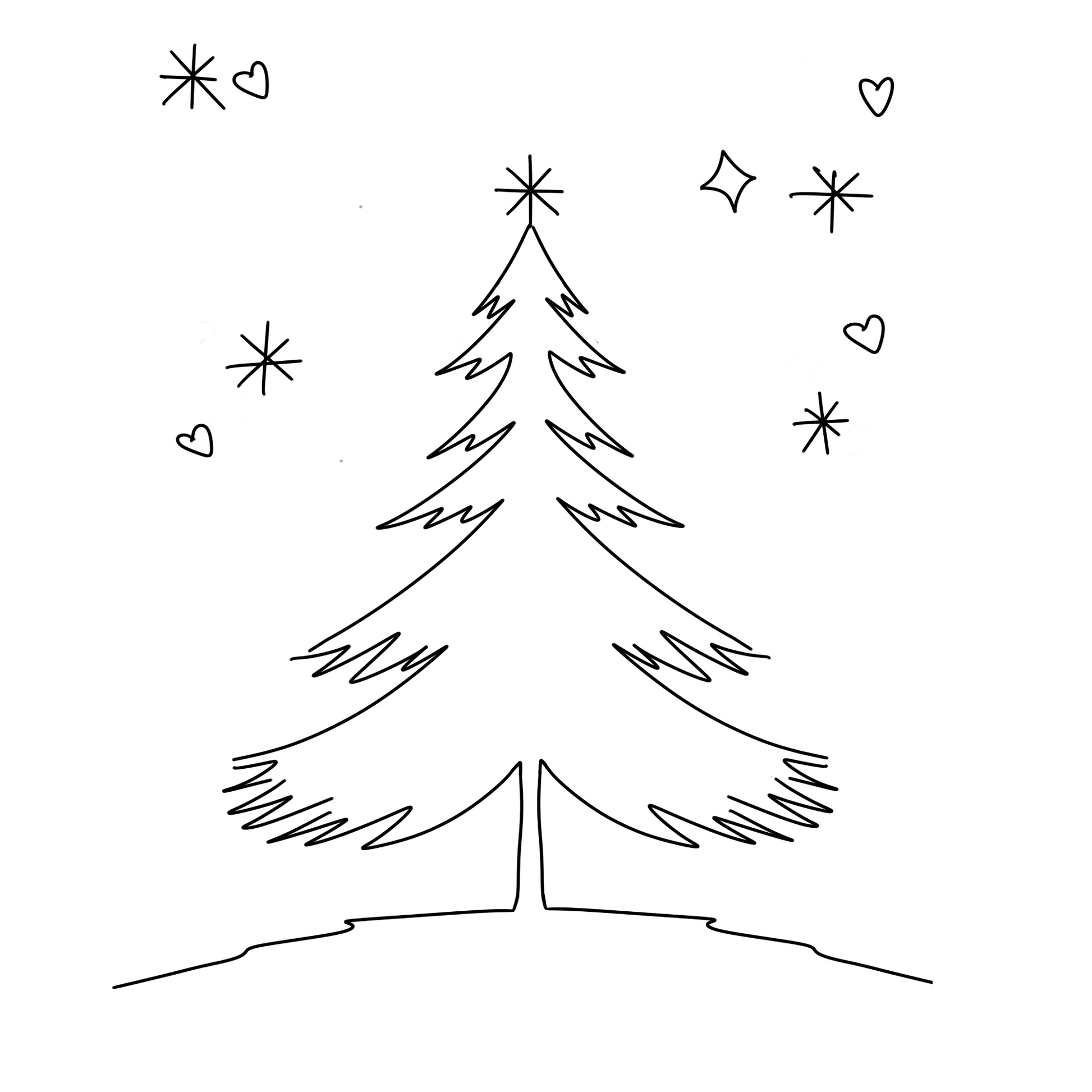 Christmas magic tree tracer for your paint kits