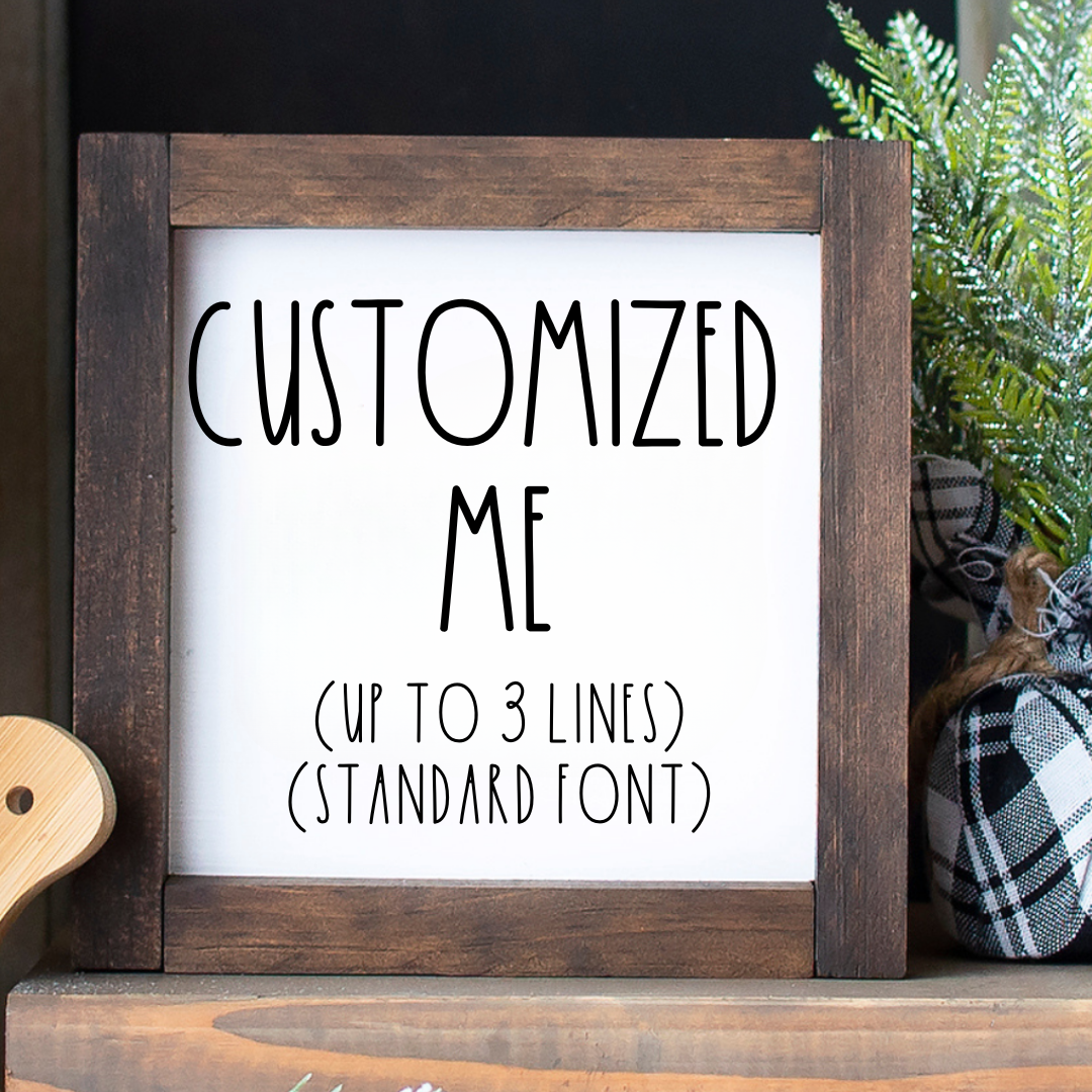Customize Me Wood Sign-Personalized Family Name & Holiday Décor by Simply Aloha On The Go