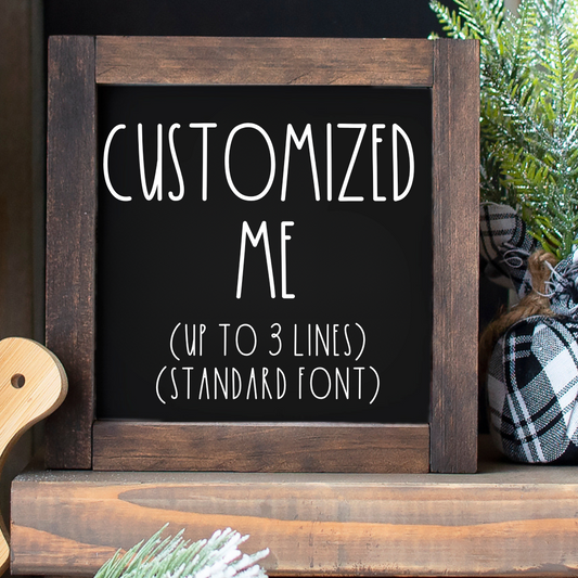 Customize Me Wood Sign-Personalized Family Name & Holiday Décor by Simply Aloha On The Go