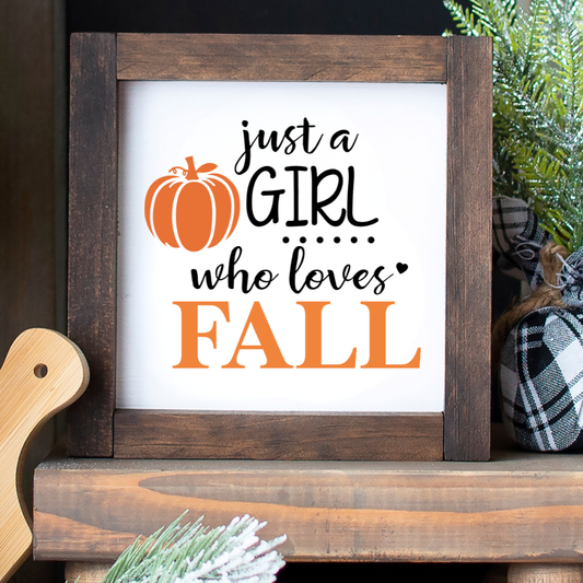 6x6 Fall Tiered Tray Sign with “I Think I Love Fall Most of All” text, handcrafted autumn shelf decor by Simply Aloha On The Go™