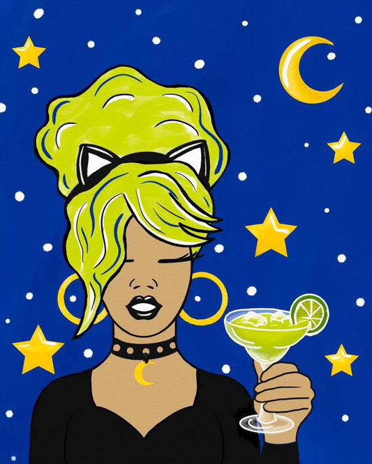 Halloween woman DIY Paint Kit - holding a lime margarita by Simply Aloha On The Go