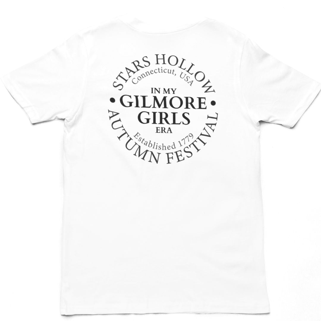 In My Gilmore Girls Era graphic tee back print, double-sided Gilmore Girls fan shirt
