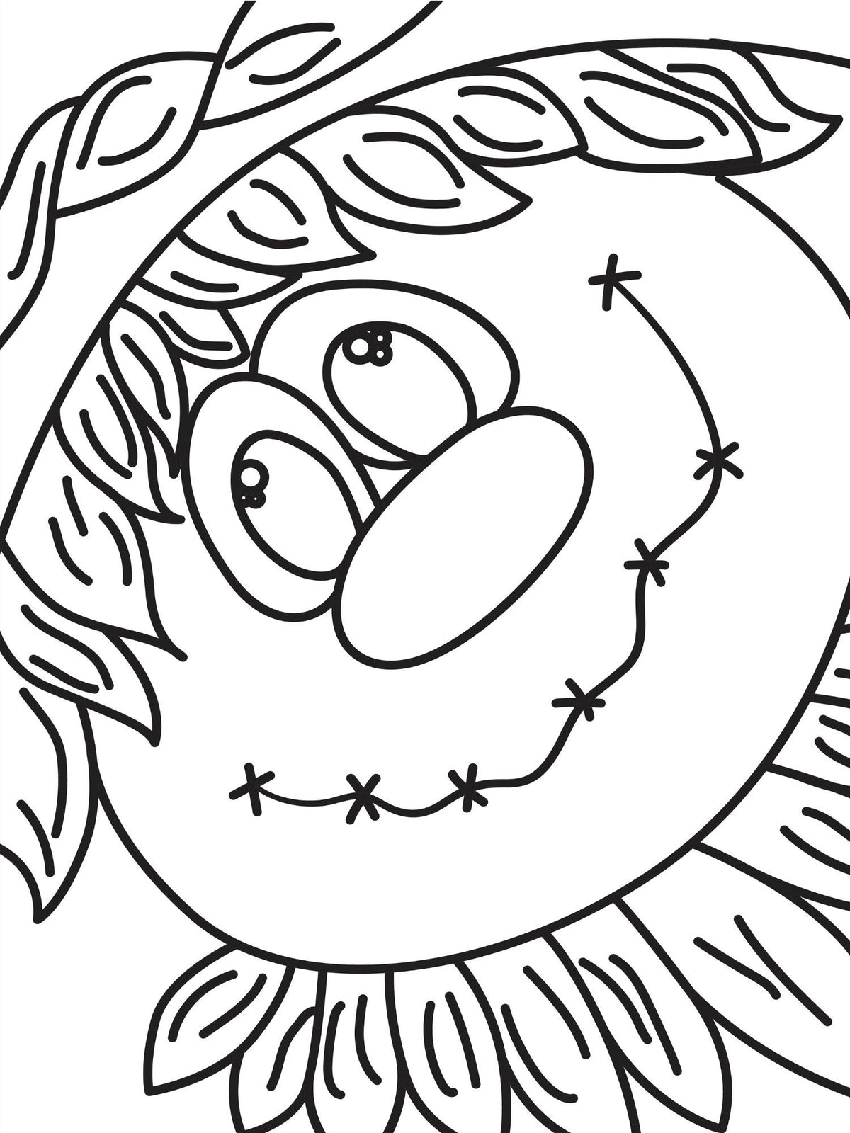 Kids Scarecrow Fall DIY Paint Kit tracer with smiling scarecrow 