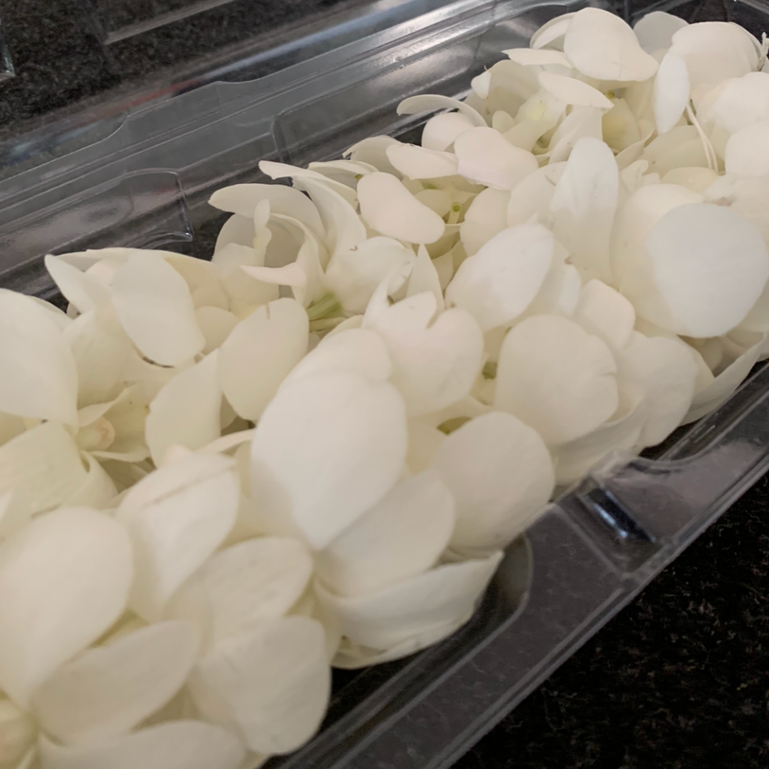 White Orchid Lei, Hand-strung with aloha for graduation and wedding events local pick up Peoria Arizona