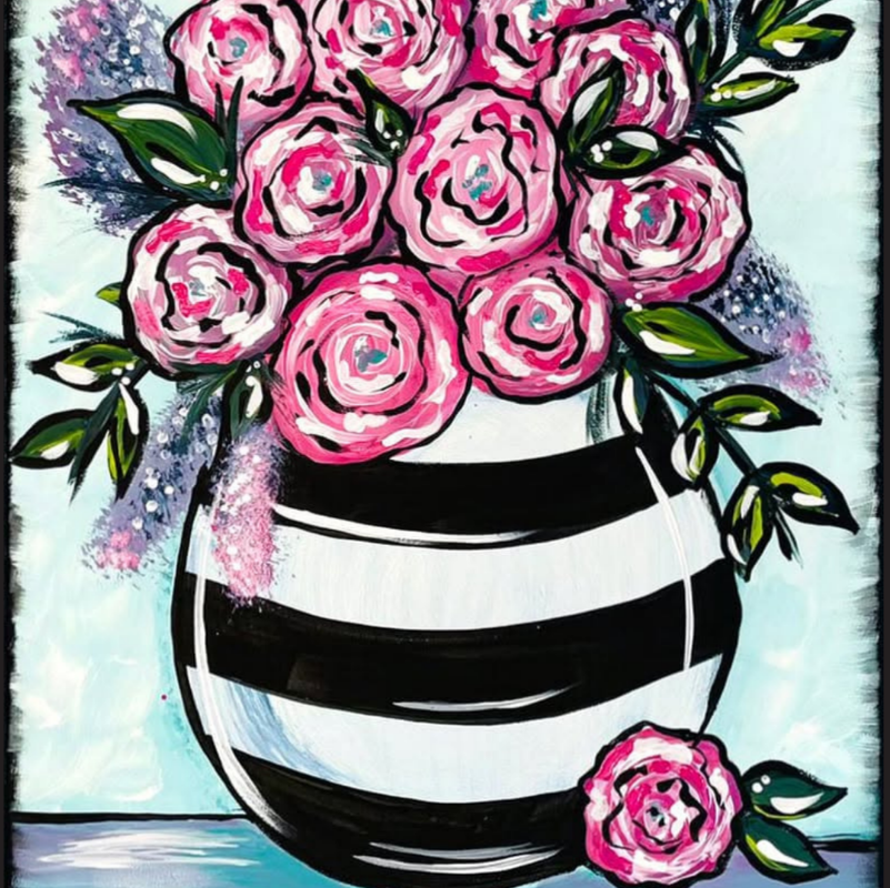 Women Of All Season Paint Party painters choice design option A — canvas painting at Pure Heart Peoria AZ by Simply Aloha On The Go