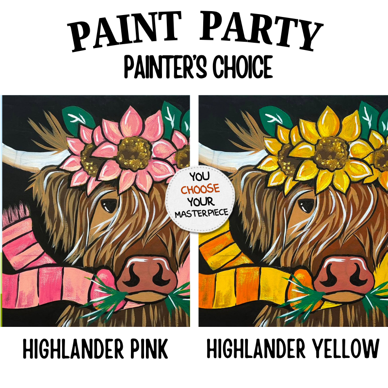 Women Of All Season Paint Party painters choice design option F — canvas painting at Pure Heart Peoria AZ by Simply Aloha On The Go