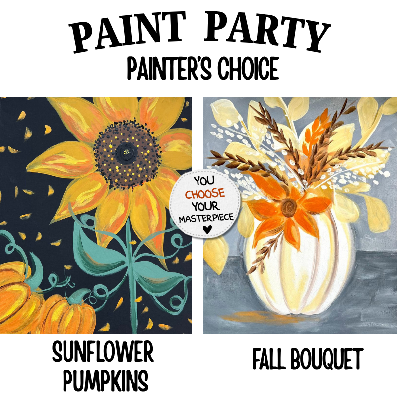 Women Of All Season Paint Party painters choice design option H — canvas painting at Pure Heart Peoria AZ by Simply Aloha On The Go