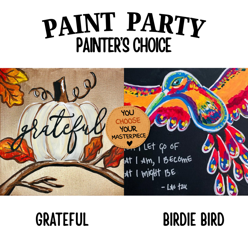 Women Of All Season Paint Party painters choice design option I — canvas painting at Pure Heart Peoria AZ by Simply Aloha On The Go