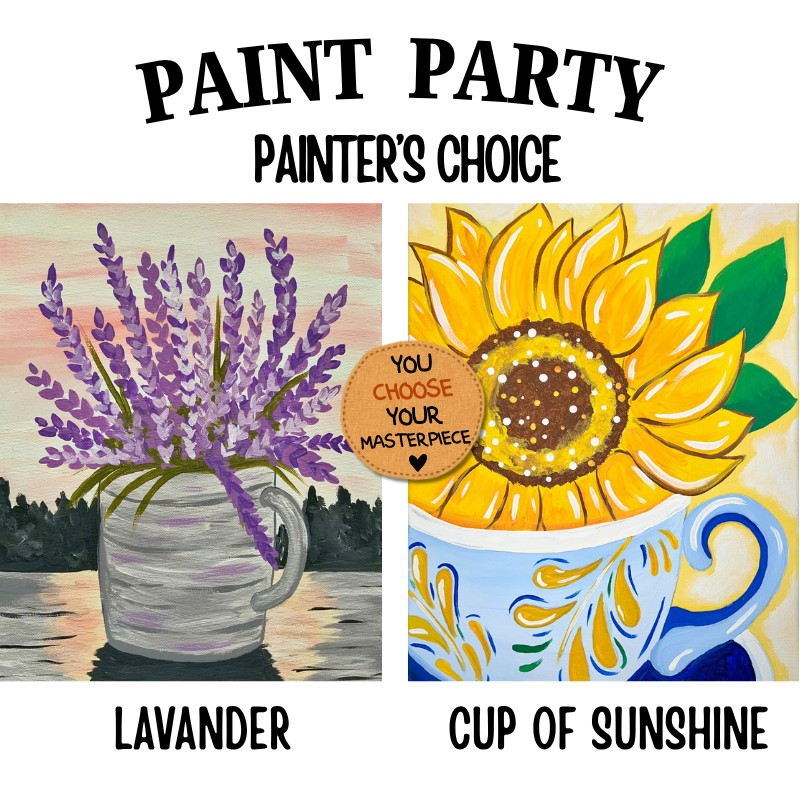 Women Of All Season Paint Party painters choice design option J — canvas painting at Pure Heart Peoria AZ by Simply Aloha On The Go