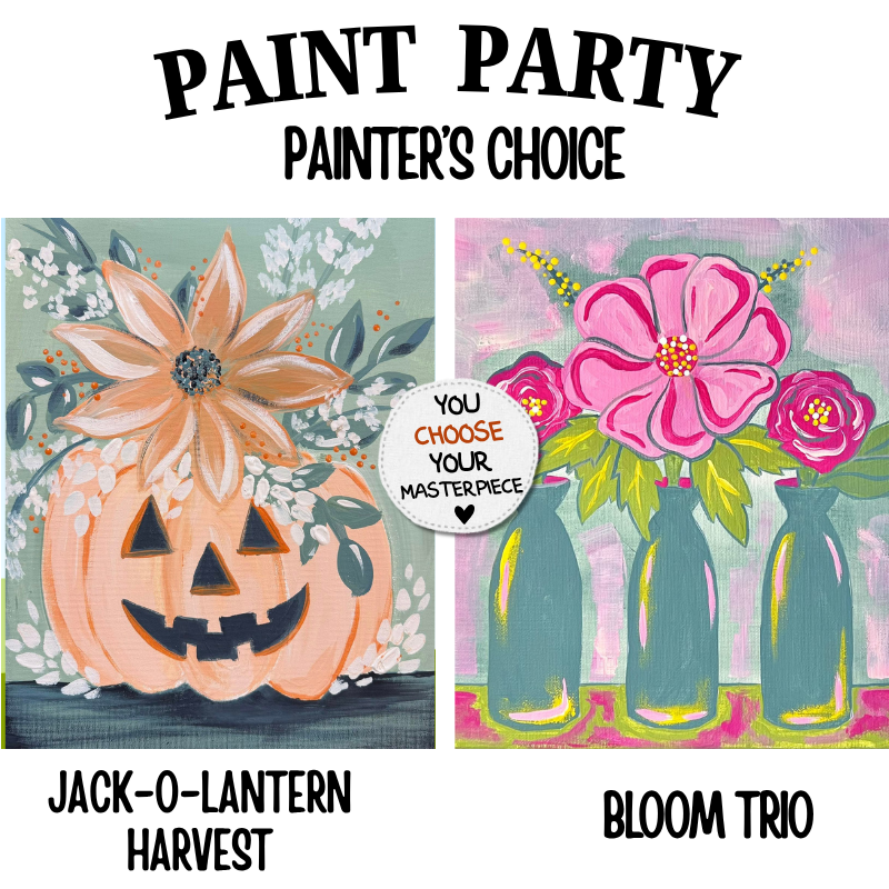Women Of All Season Paint Party painters choice design option M — canvas painting at Pure Heart Peoria AZ by Simply Aloha On The Go