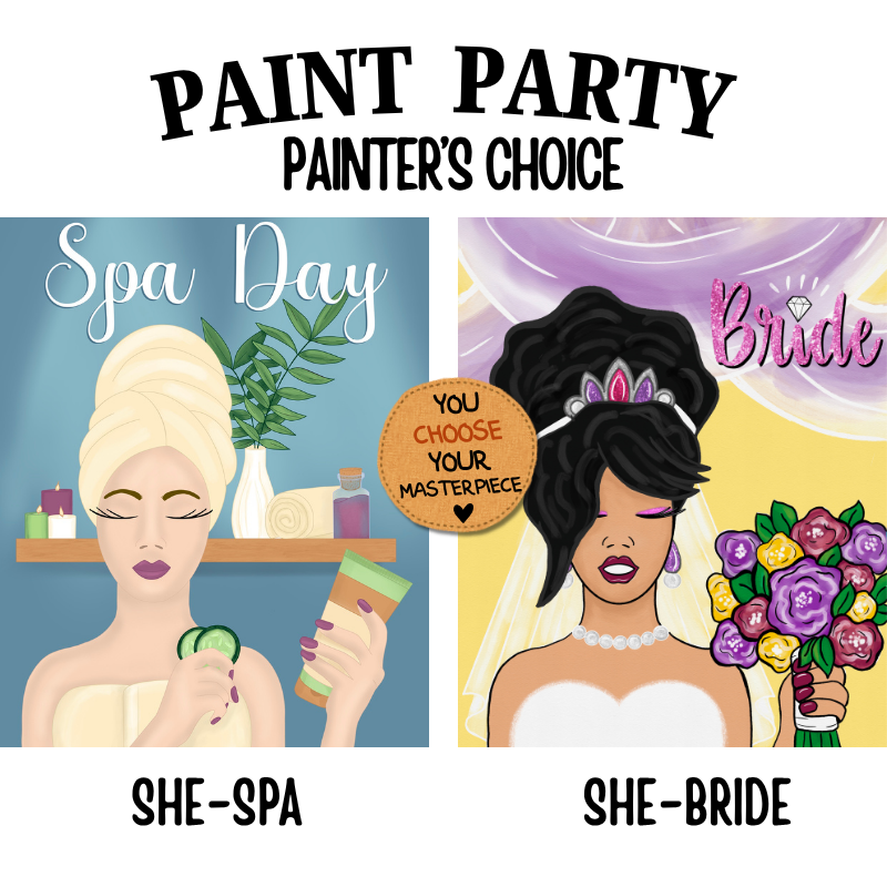 Women Of All Season Paint Party painters choice design option O — canvas painting at Pure Heart Peoria AZ by Simply Aloha On The Go