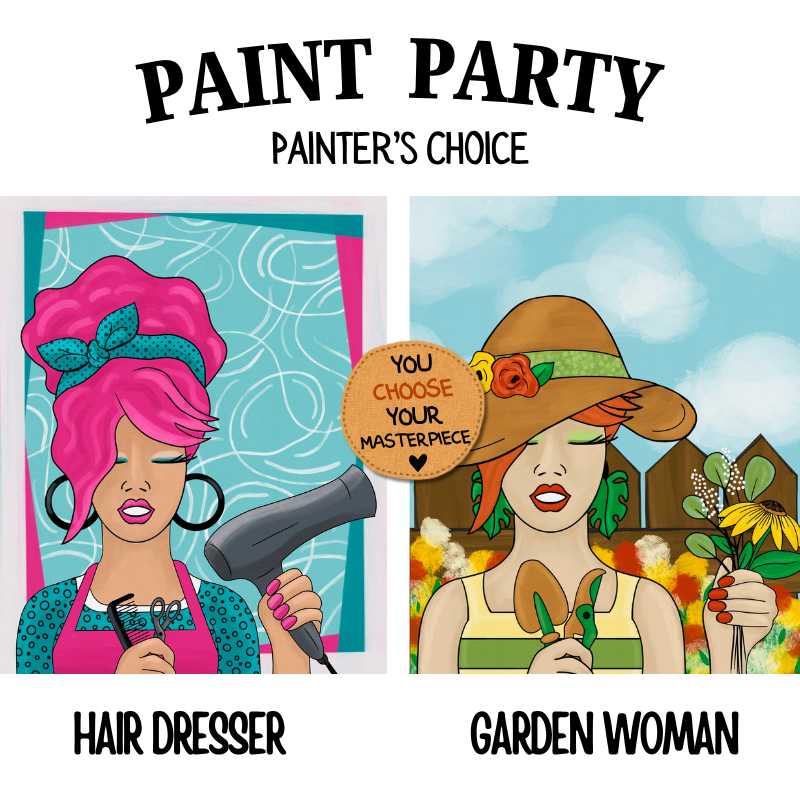 Women Of All Season Paint Party painters choice design option P — canvas painting at Pure Heart Peoria AZ by Simply Aloha On The Go