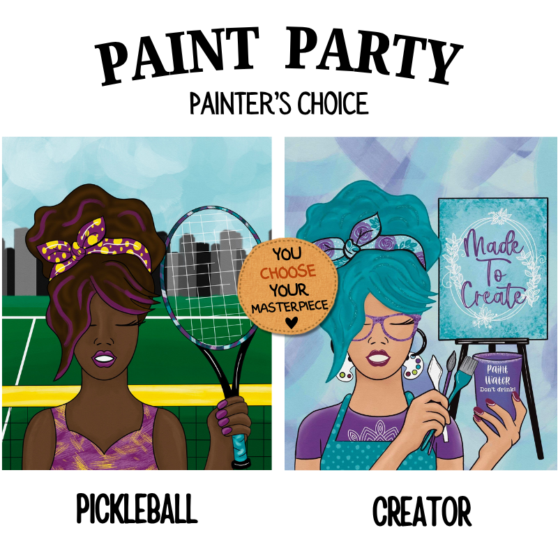 Women Of All Season Paint Party painters choice design option R — canvas painting at Pure Heart Peoria AZ by Simply Aloha On The Go
