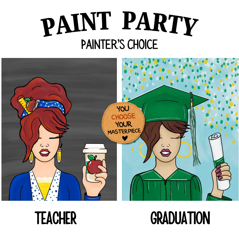 Women Of All Season Paint Party painters choice design option S — canvas painting at Pure Heart Peoria AZ by Simply Aloha On The Go