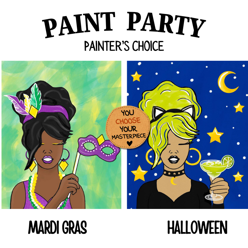 Women Of All Season Paint Party painters choice design option T — canvas painting at Pure Heart Peoria AZ by Simply Aloha On The Go