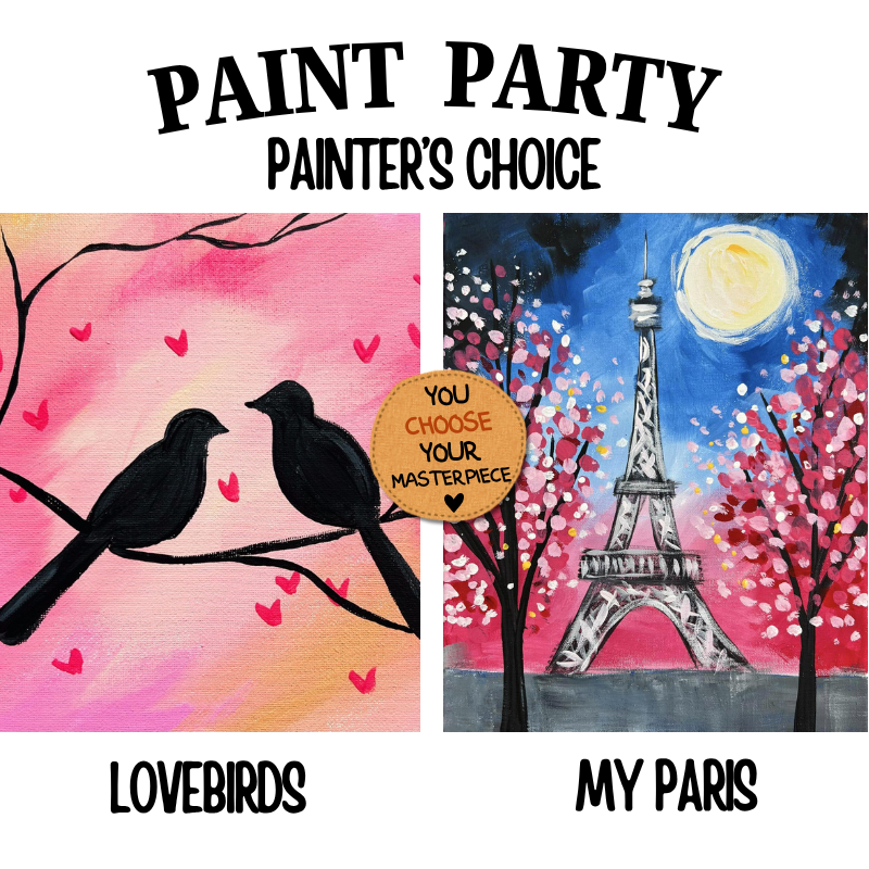 Women Of All Season Paint Party painters choice design option W — canvas painting at Pure Heart Peoria AZ by Simply Aloha On The Go