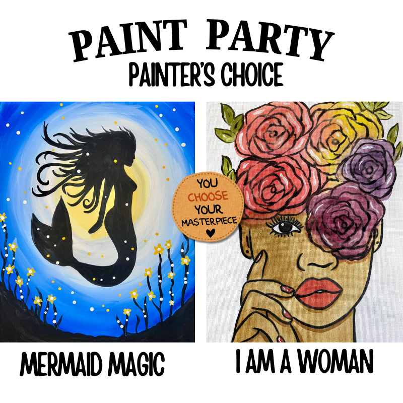 Women Of All Season Paint Party painters choice design option Y — canvas painting at Pure Heart Peoria AZ by Simply Aloha On The Go