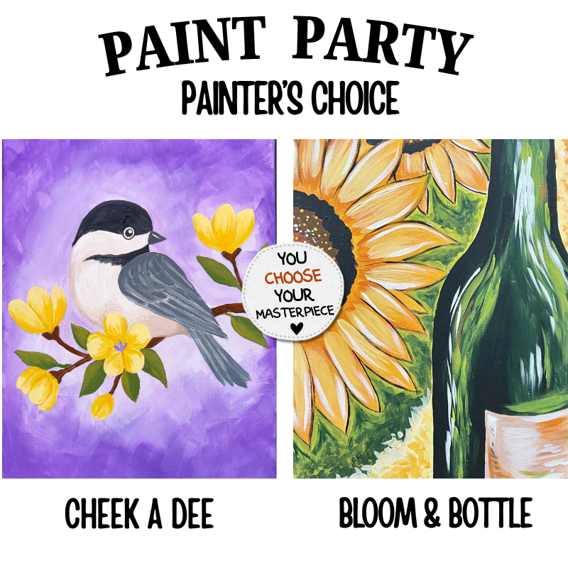 Women Of All Season Paint Party painters choice design option Z — canvas painting at Pure Heart Peoria AZ by Simply Aloha On The Go
