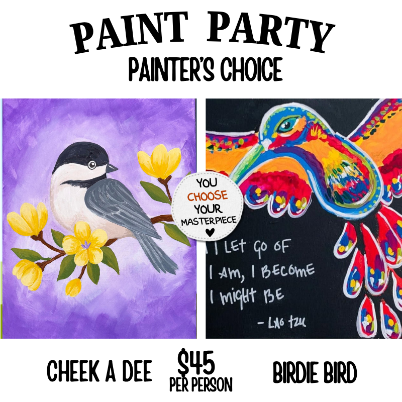 Women Of All Season Paint Party painters choice design option #4 — canvas painting at Pure Heart Peoria AZ by Simply Aloha On The Go