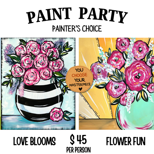 Women Of All Season Paint Party painters choice design option #1 — canvas painting at Pure Heart Peoria AZ by Simply Aloha On The Go