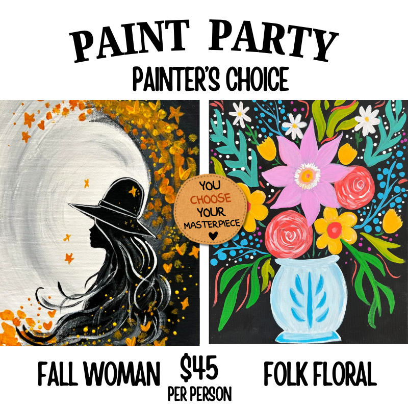 Women Of All Season Paint Party painters choice design option #10 — canvas painting at Pure Heart Peoria AZ by Simply Aloha On The Go