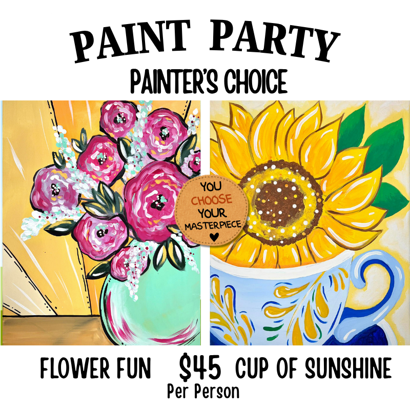 Women Of All Season Paint Party painters choice design option #11 — canvas painting at Pure Heart Peoria AZ by Simply Aloha On The Go