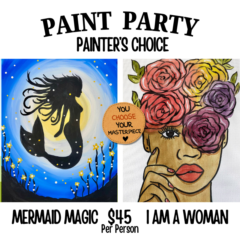 Women Of All Season Paint Party painters choice design option #13 — canvas painting at Pure Heart Peoria AZ by Simply Aloha On The Go