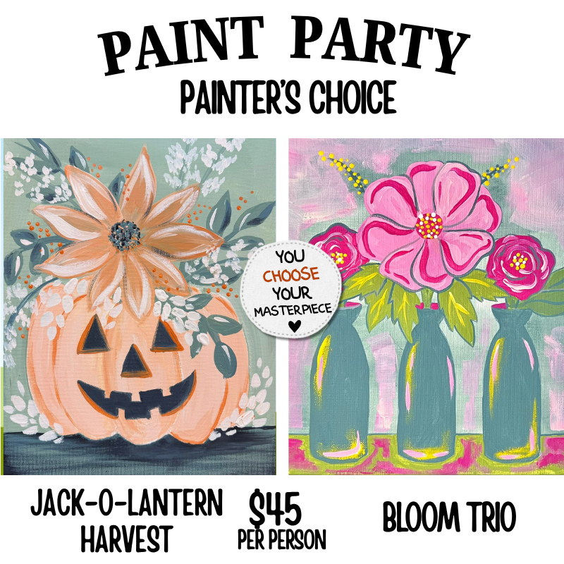 Women Of All Season Paint Party painters choice design option #14 — canvas painting at Pure Heart Peoria AZ by Simply Aloha On The Go