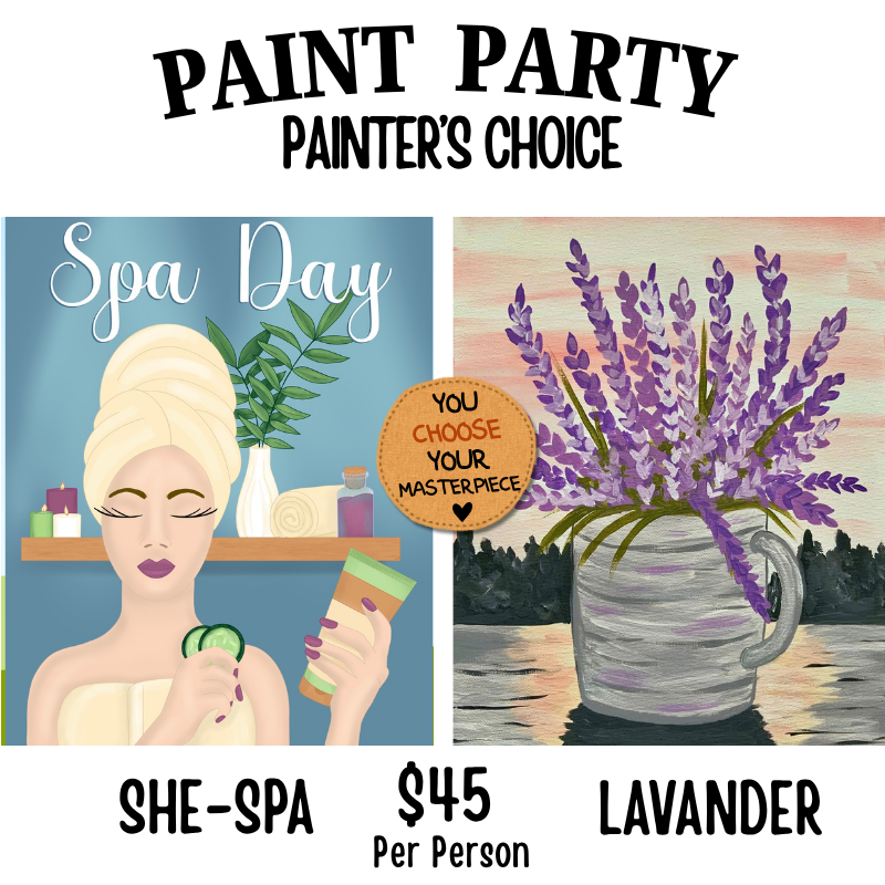 Women Of All Season Paint Party painters choice design option #17 — canvas painting at Pure Heart Peoria AZ by Simply Aloha On The Go