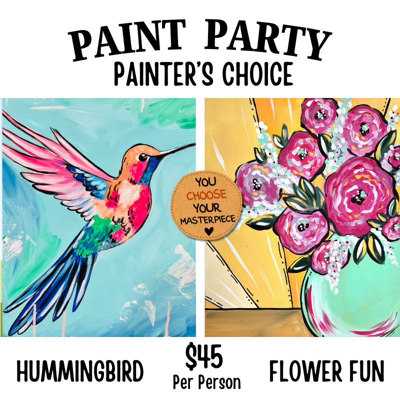 Women Of All Season Paint Party painters choice design option #2 — canvas painting at Pure Heart Peoria AZ by Simply Aloha On The Go