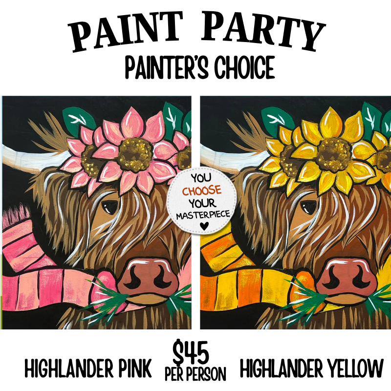 Women Of All Season Paint Party painters choice design option #21 — canvas painting at Pure Heart Peoria AZ by Simply Aloha On The Go