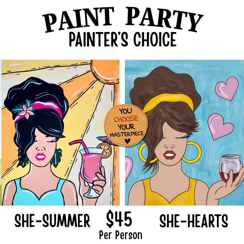 Women Of All Season Paint Party painters choice design option #28 — canvas painting at Pure Heart Peoria AZ by Simply Aloha On The Go