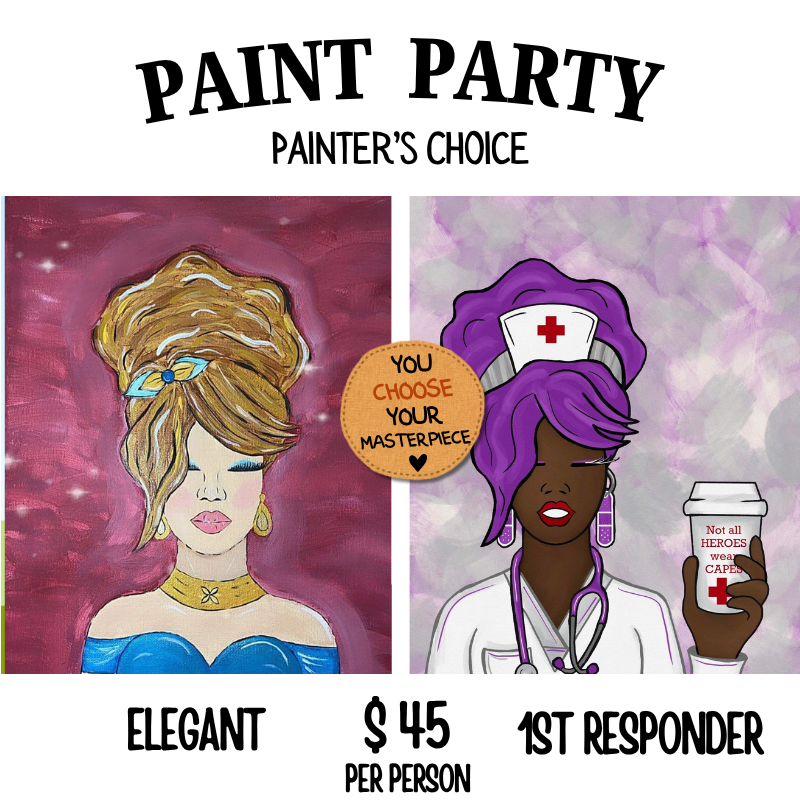 Women Of All Season Paint Party painters choice design option #29 — canvas painting at Pure Heart Peoria AZ by Simply Aloha On The Go