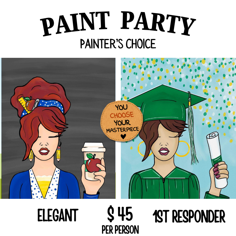 Women Of All Season Paint Party painters choice design option #31 — canvas painting at Pure Heart Peoria AZ by Simply Aloha On The Go
