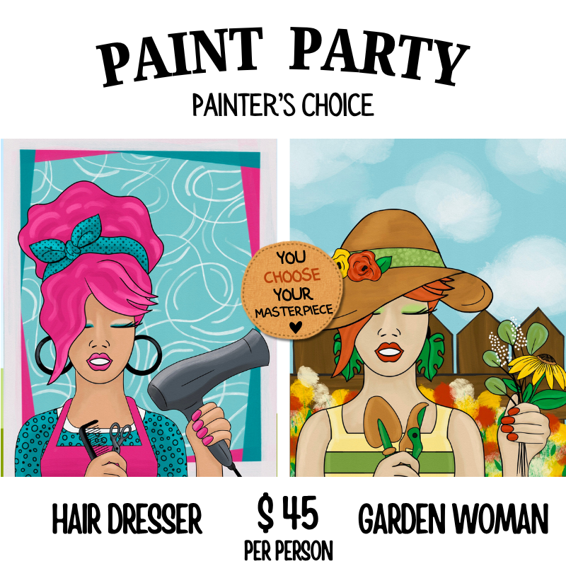 Women Of All Season Paint Party painters choice design option #33 — canvas painting at Pure Heart Peoria AZ by Simply Aloha On The Go