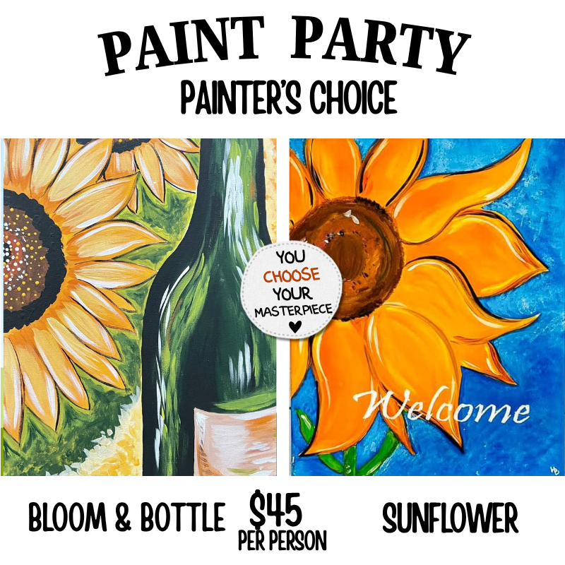 Women Of All Season Paint Party painters choice design option #5 — canvas painting at Pure Heart Peoria AZ by Simply Aloha On The Go