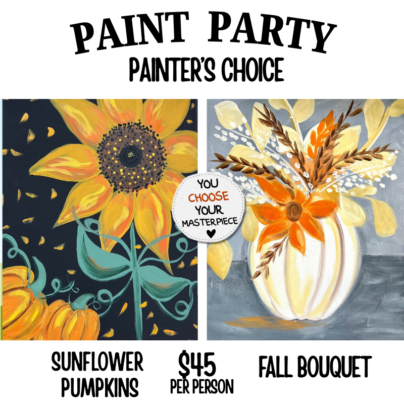 Women Of All Season Paint Party painters choice design option #6 — canvas painting at Pure Heart Peoria AZ by Simply Aloha On The Go