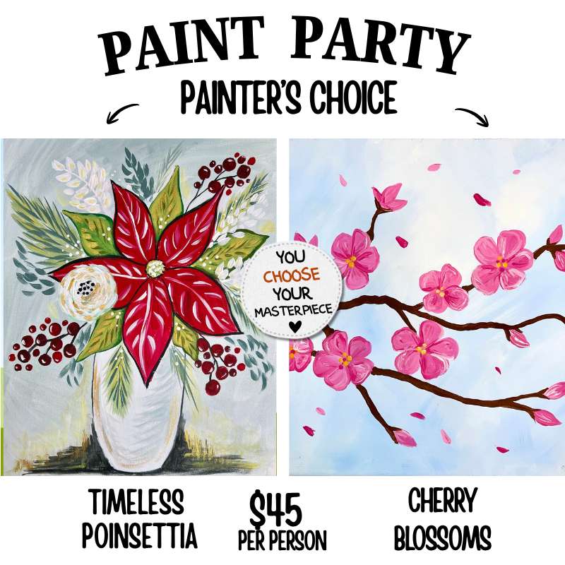 Women Of All Season Paint Party painters choice design option #7 — canvas painting at Pure Heart Peoria AZ by Simply Aloha On The Go