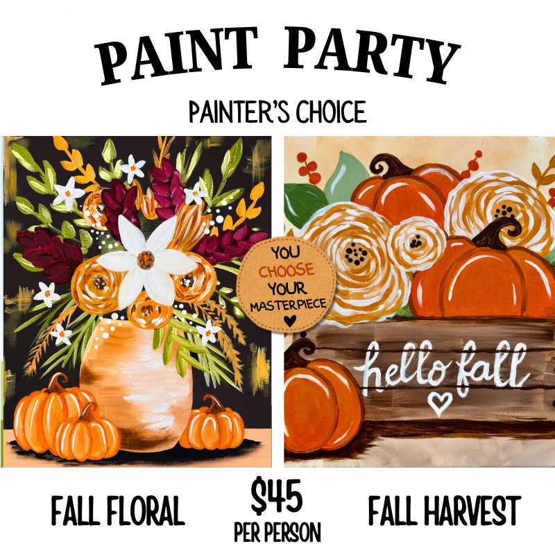 Women Of All Season Paint Party painters choice design option #8 — canvas painting at Pure Heart Peoria AZ by Simply Aloha On The Go