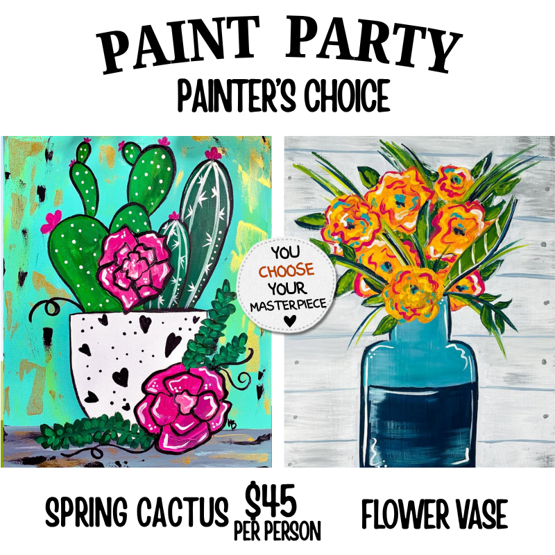 Women Of All Season Paint Party painters choice design option #9 — canvas painting at Pure Heart Peoria AZ by Simply Aloha On The Go