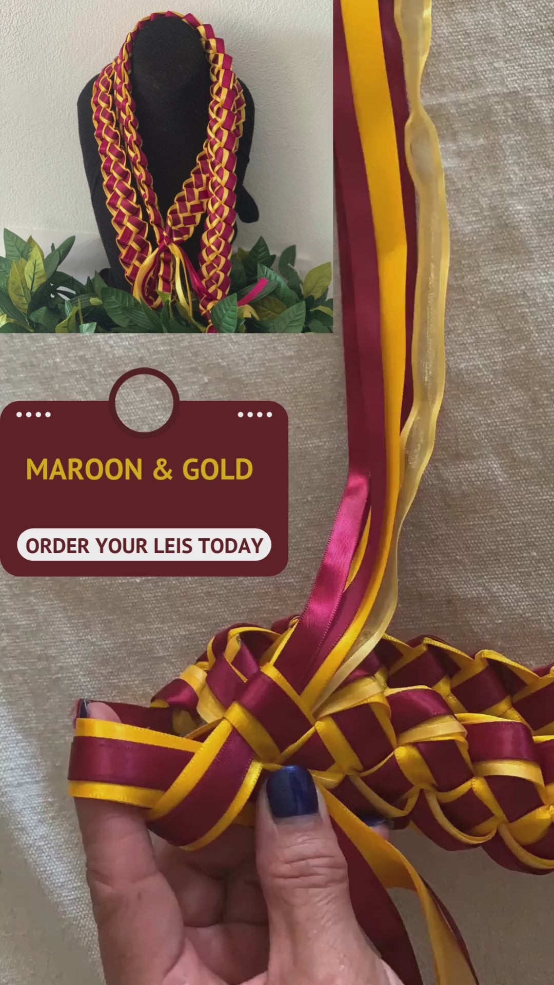 Custom Graduation Money Lei with rolled bills, vibrant ribbons, and graduation-themed decorations. Order now! Don't wait!
